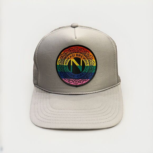 Ninkasi Brewing Unisex Gray Pride Patch Adjustable Snapback Trucker Hat Mesh Cap - Picture 1 of 7